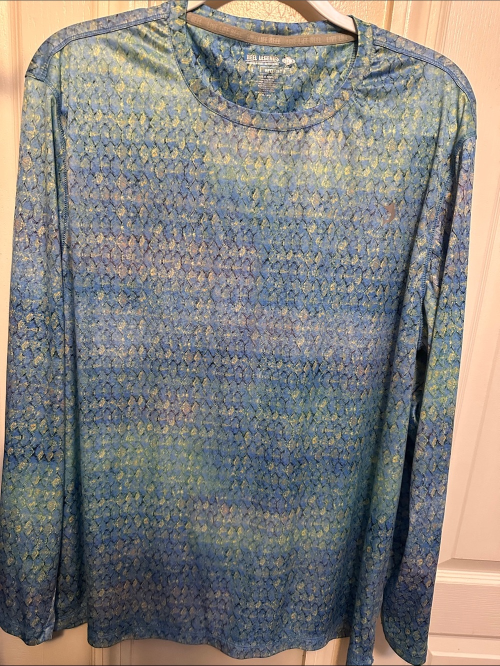 Under Armour Blue and Green Performance Long Sleeve Tee
